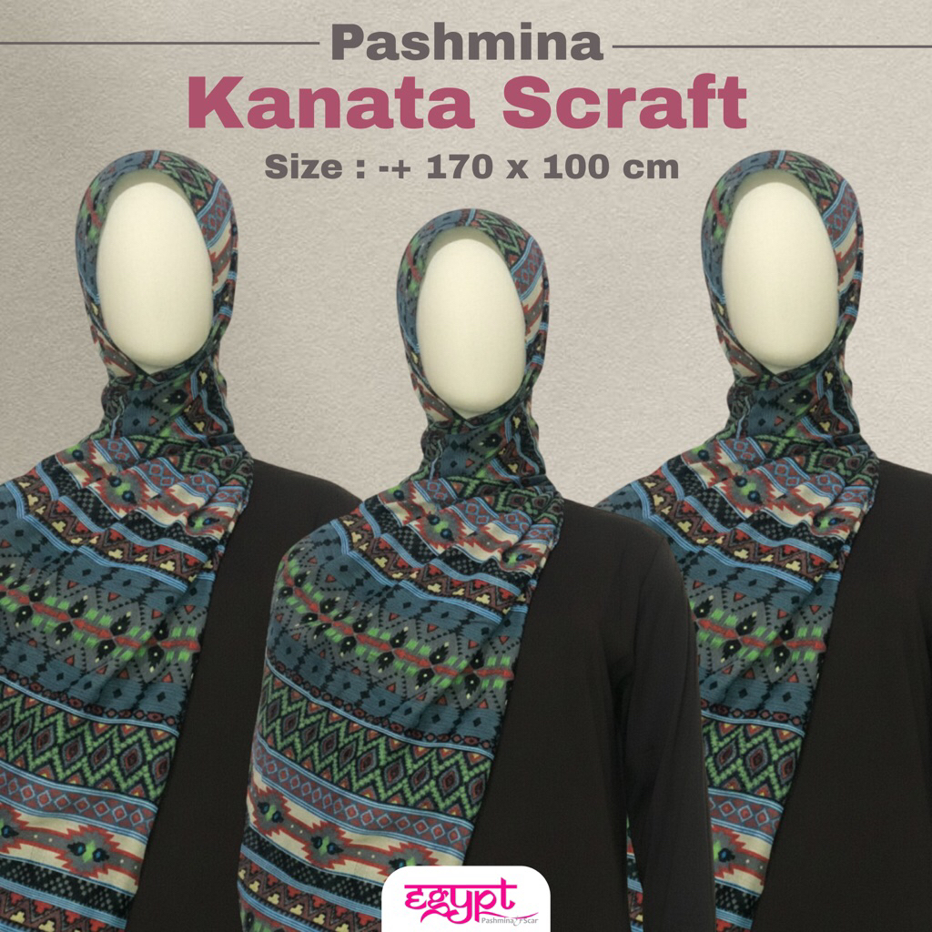 Egypt Muslim Scraft - Pashmina Kanata Scraft - Pashmina Motif - Viscose