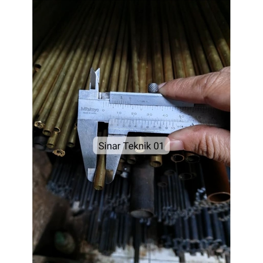 Pipa Kuningan Diameter Od 6mm x Id 5mm x P 250mm Kuningan
