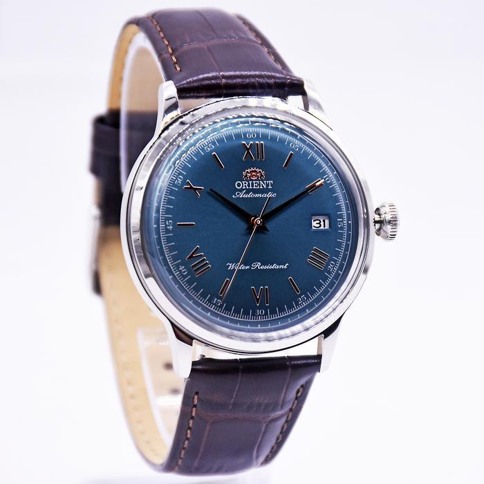 Orient RA‑AC0023E30B Automatic Green Dial Brown Leather Strap Jam Tangan Pria