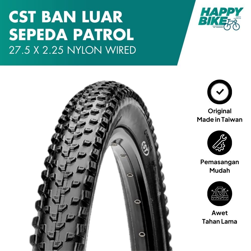 CST Tire Ban Luar Sepeda MTB Cross Country All Mountain Patrol 27.5 x 2.25 Nylon