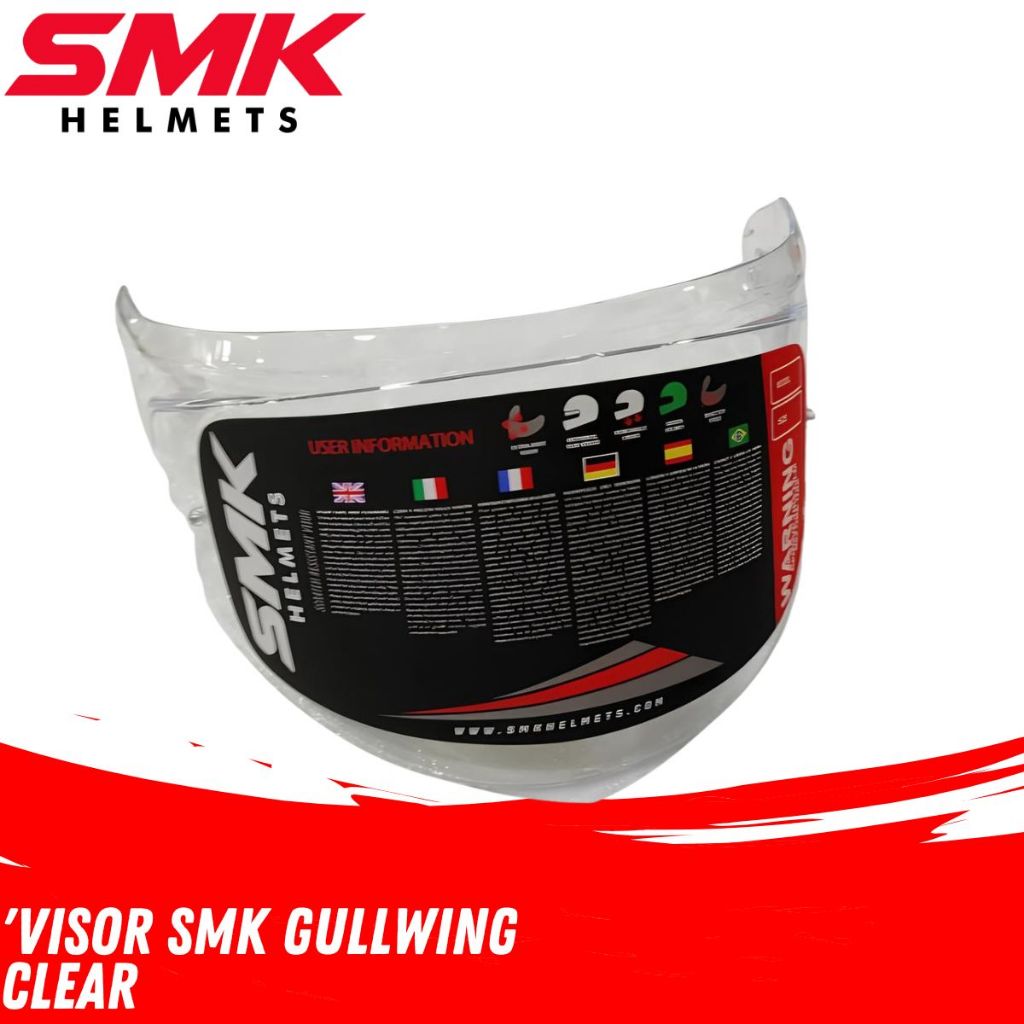 Visor SMK Gullwing Clear Original Kaca Helm SMK Gullwing Sparepart Helm Motor