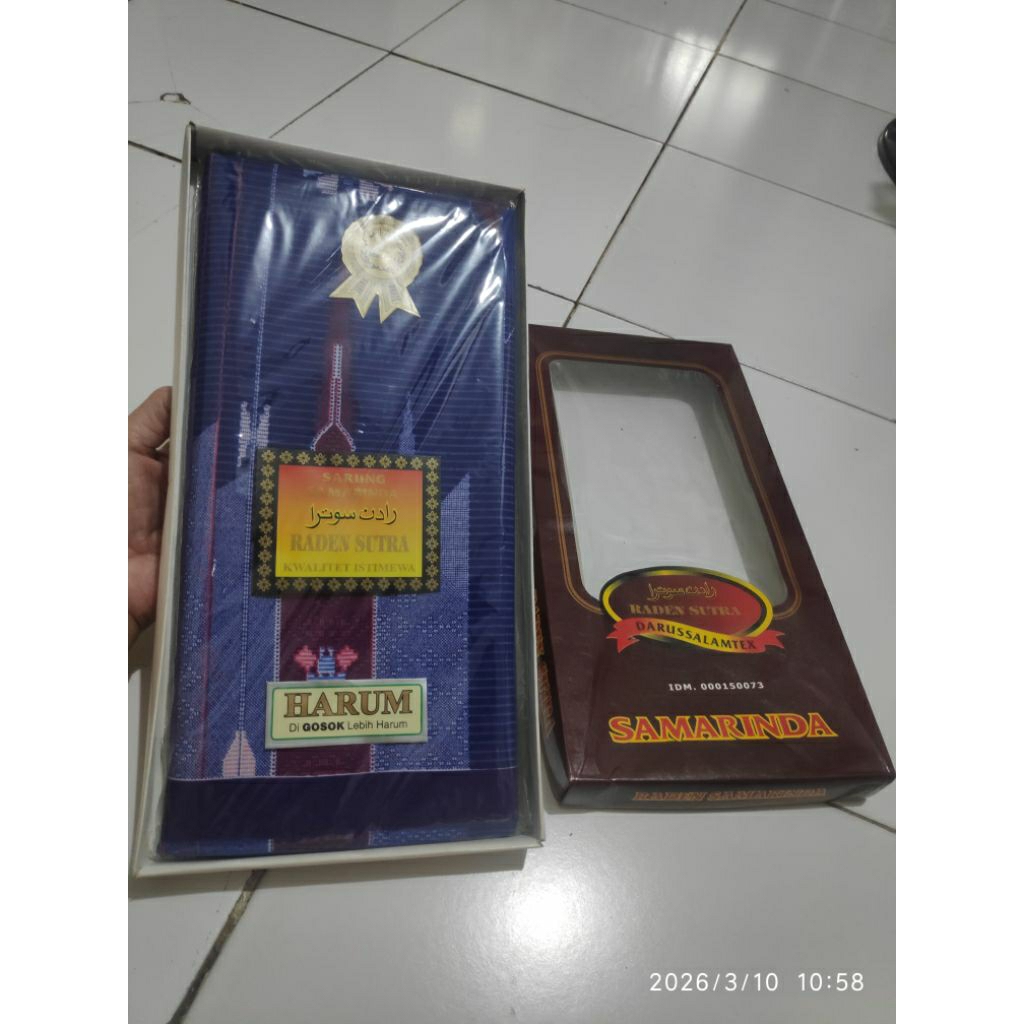 Sarung Samarinda Raden Sutera - warna Biru motif