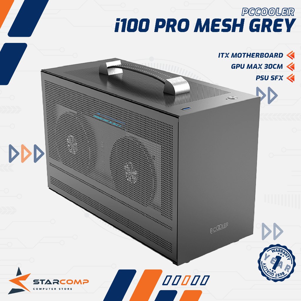 PCCOOLER I100 PRO MESH GREY MINI-ITX Casing PC