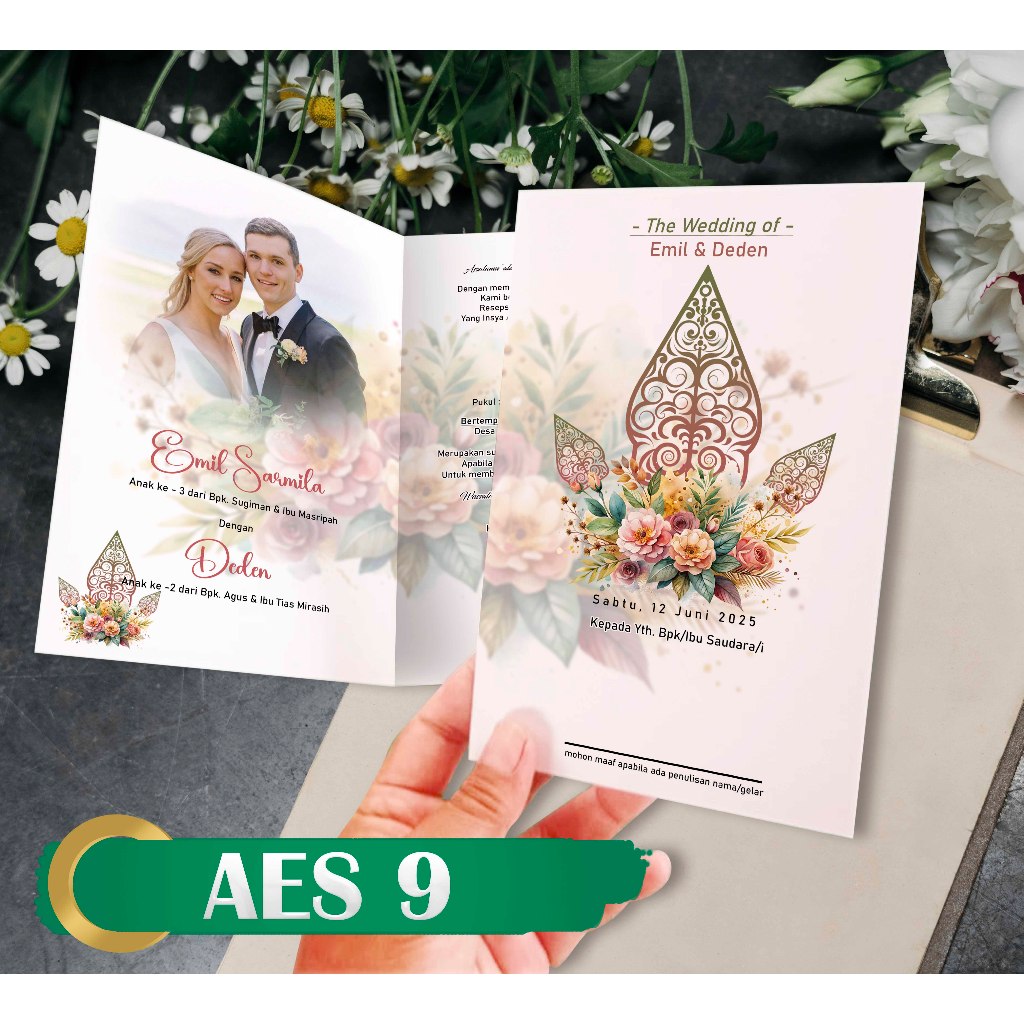 Cetak Undangan Pernikahan Murah Mewah / Undangan Wedding Custom Foto + Video Digital