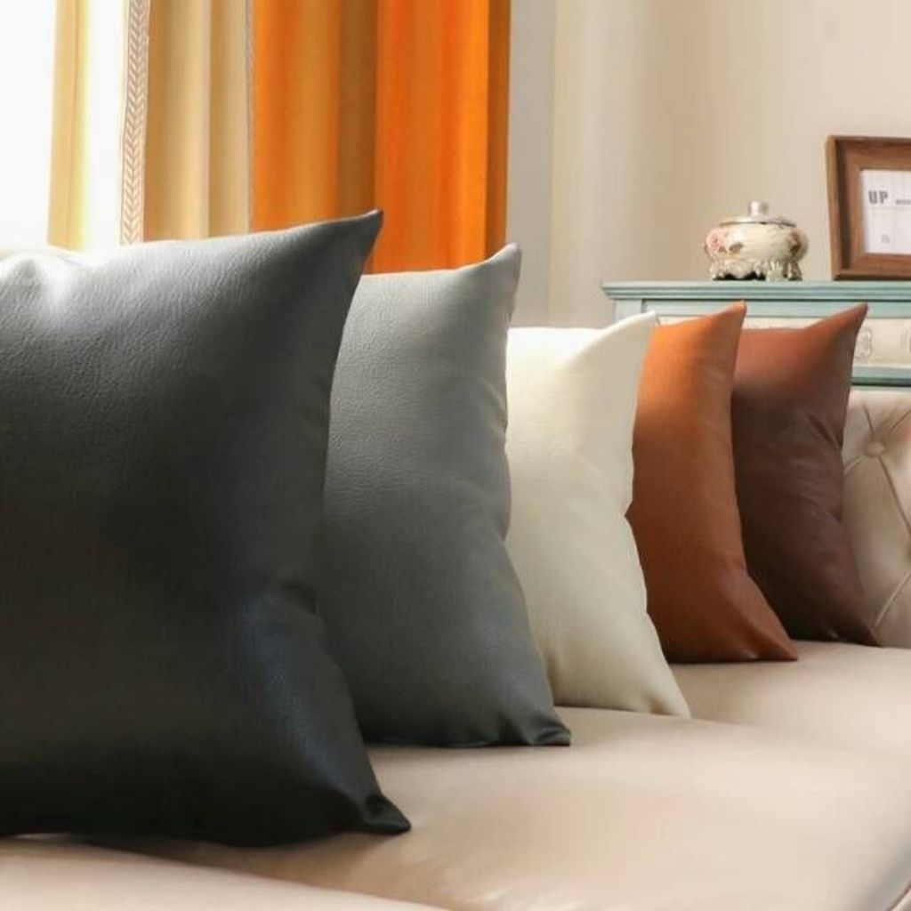 Sarung Bantal Sofa Kain Kulit Sintetis Oscar Premium