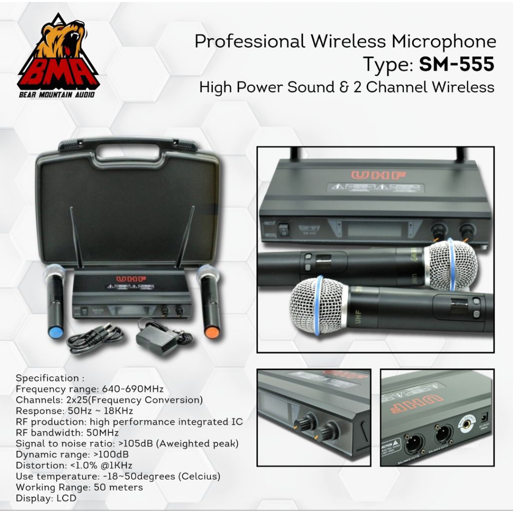 Microphone SM 555 BMA / Microphone Wireless