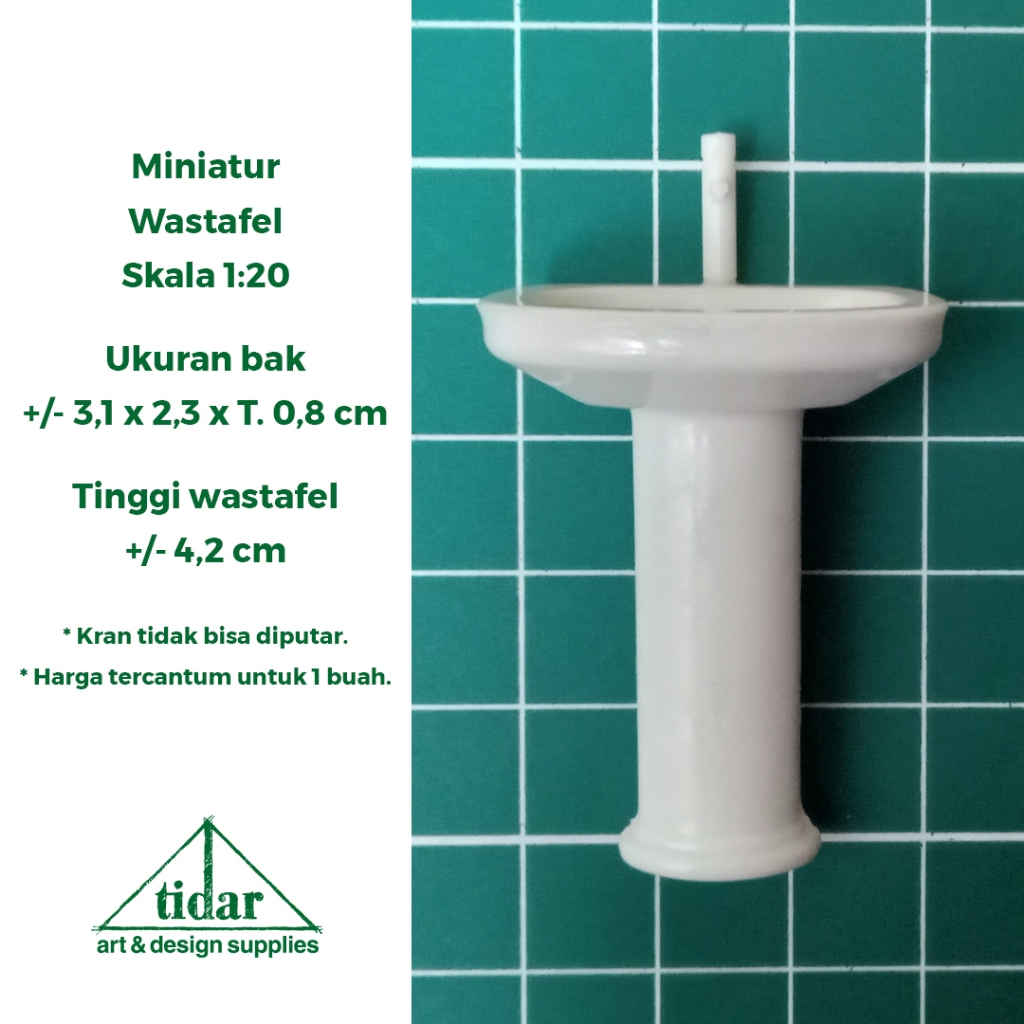 AE - Miniatur Wastafel Berdiri Skala 1:20 - Maket Tempat Cuci Tangan
