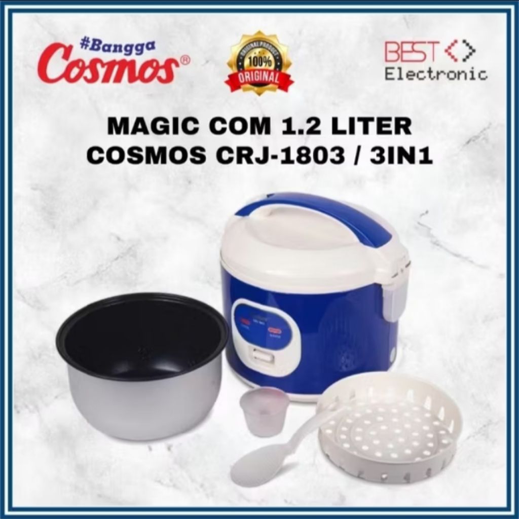Rice Cooker Cosmos CRJ-1803 Magic Com 1.2 Liter Cosmos 1803 CRJ1803 CRJ 1803