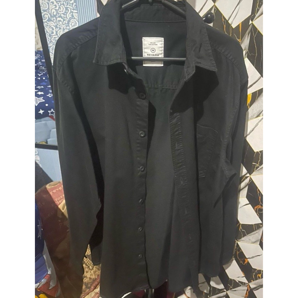 KEMEJA NEVADA PRIA HITAM