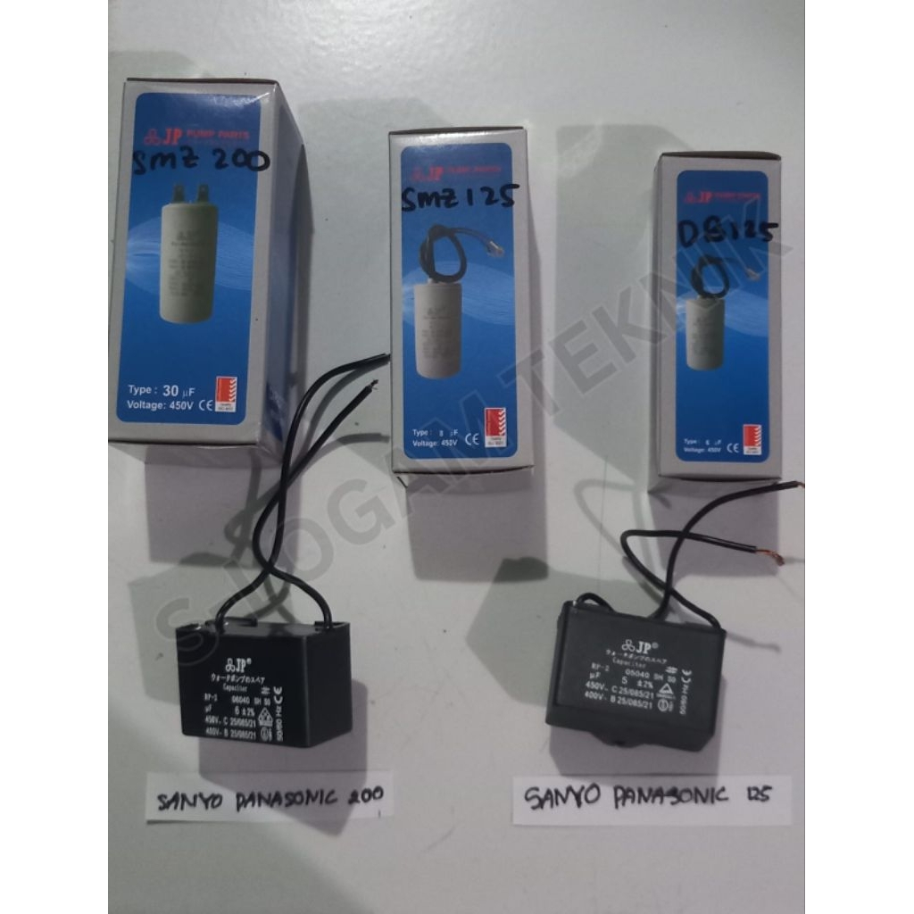 JP Kapasitor mesin pompa air 125/200 PANASONIC SHIMIZU SANYO DAB 5UF 6 UF 8UF 30UF