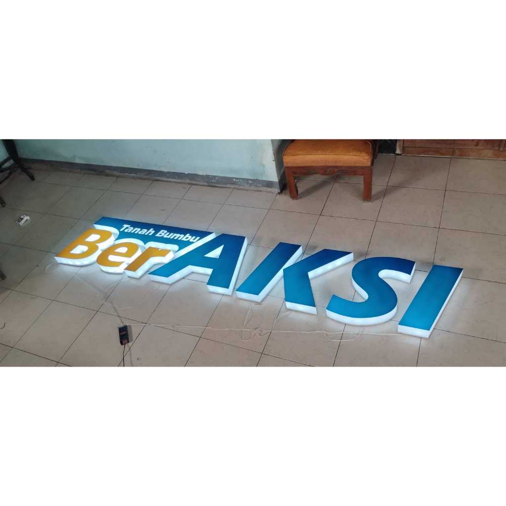 Huruf Timbul 3D Akrilik Custom | Huruf Timbul Akrilik Huruf Timbul Akrilik Nyala LED Letter Signage