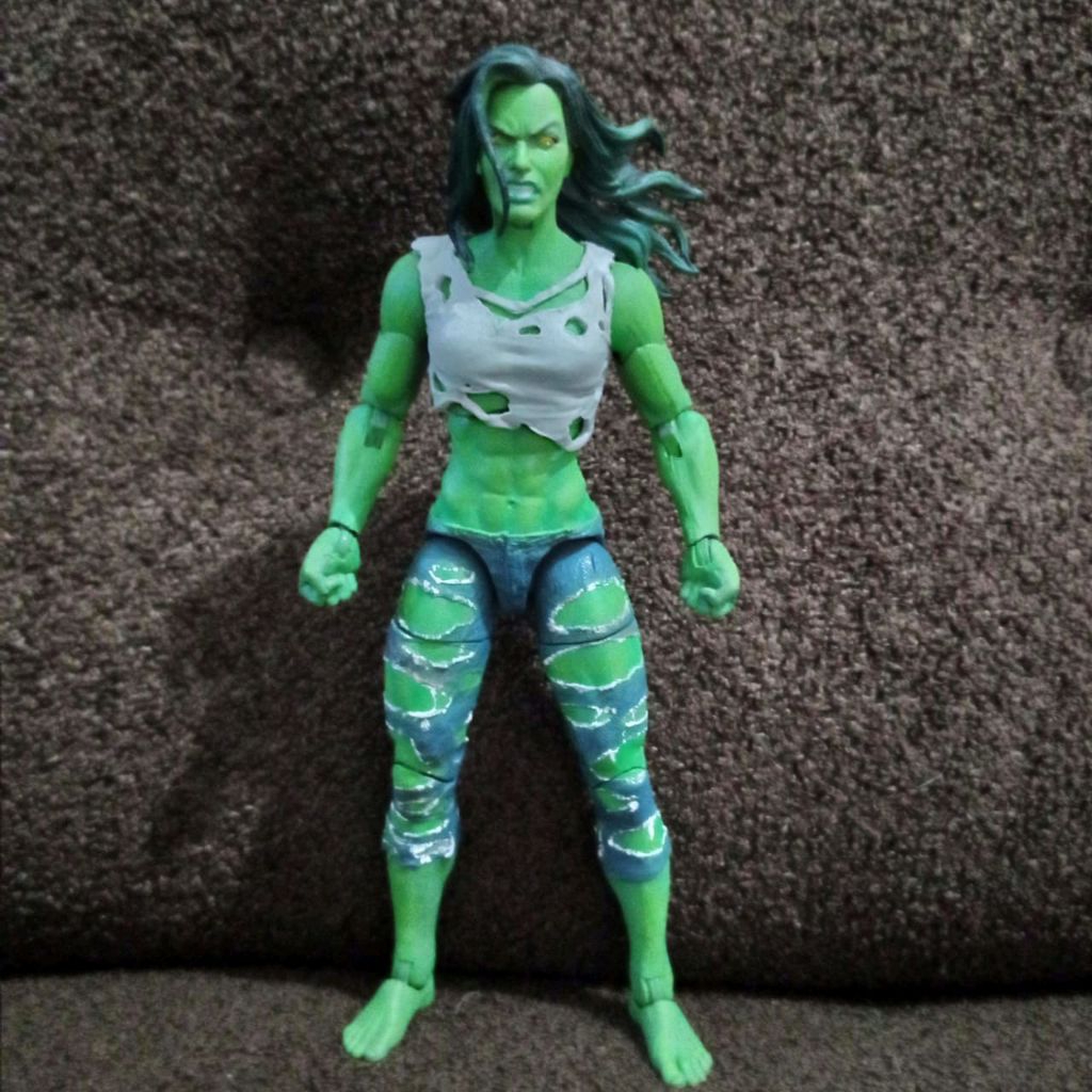 marvel legends she hulk hasbro legend custom repaint mainan action figure