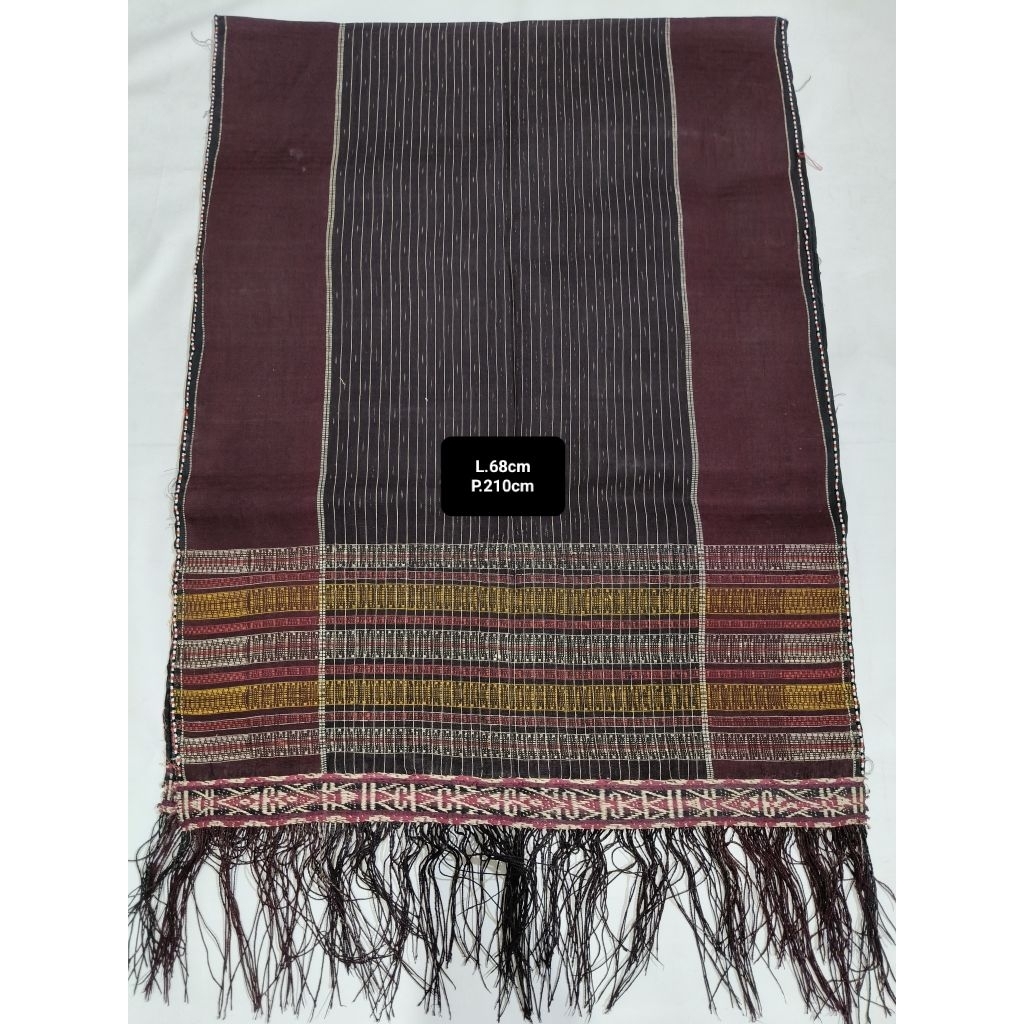 Ulos ragi hotang tenunan tangan meat lama pakaian adat pria Batak toba