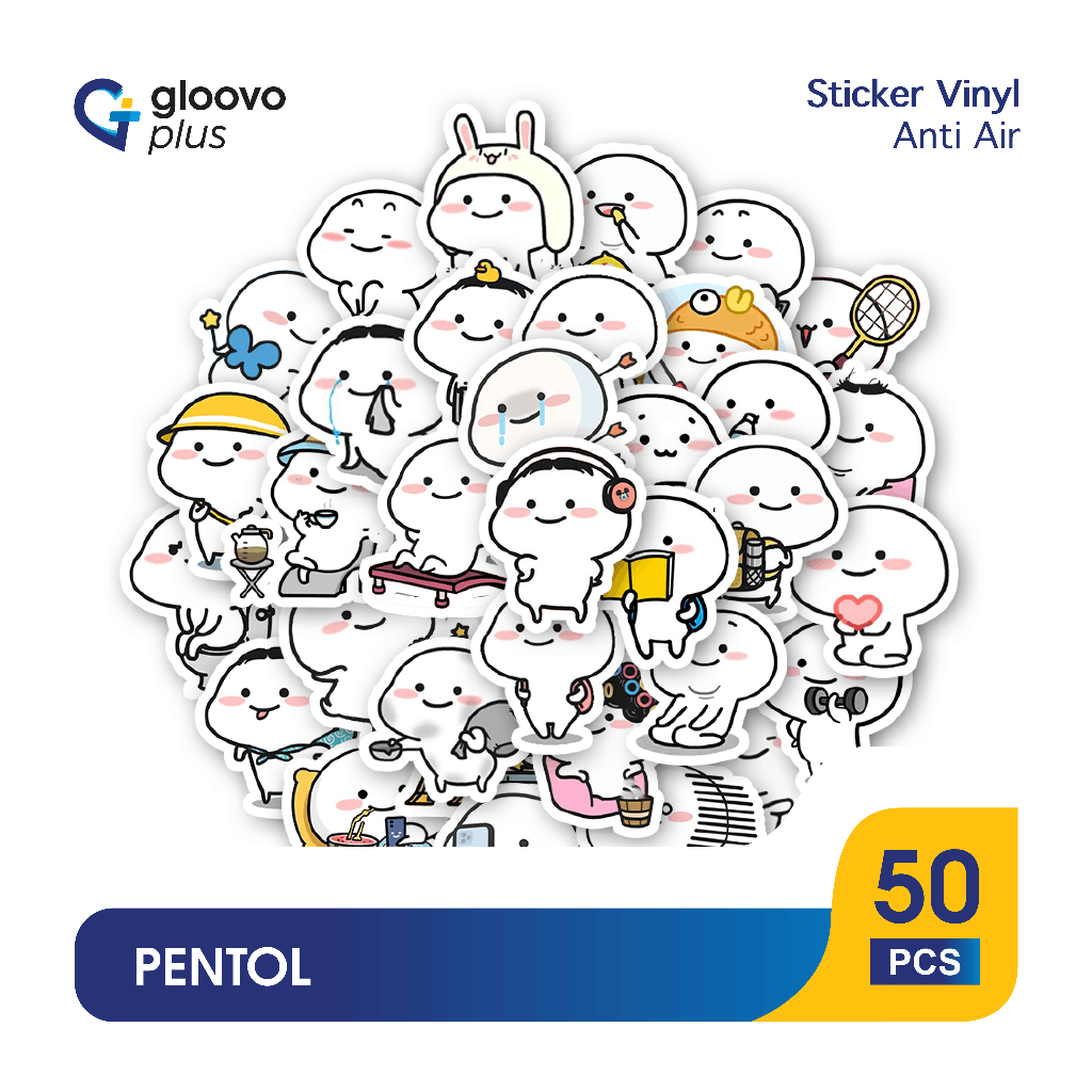 Sticker Pack Aesthetic Anti Air PENTOL Tipe 1 - 50 PCS Motif Pentol Lucu unik Waterproof