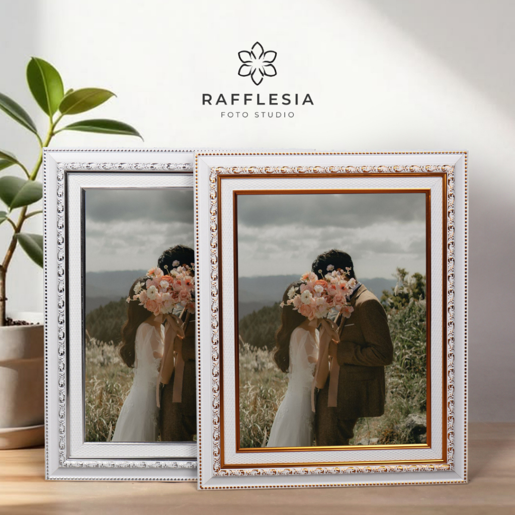 Bingkai Foto Ukir Linen 4 CM Untuk Foto Ukuran 16R/20R/20RP/24R - 5 Varian Warna ( Tanpa Foto, Hanya
