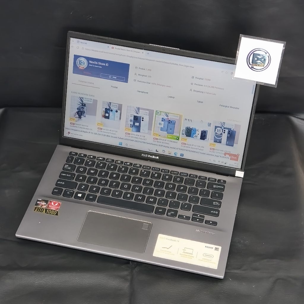 LAPTOP ASUS VIVOBOOK X412DA_A412DA AMD RYZEN 3 3200U 8GB 256GB 14 INCH SECOND BERGARANSI