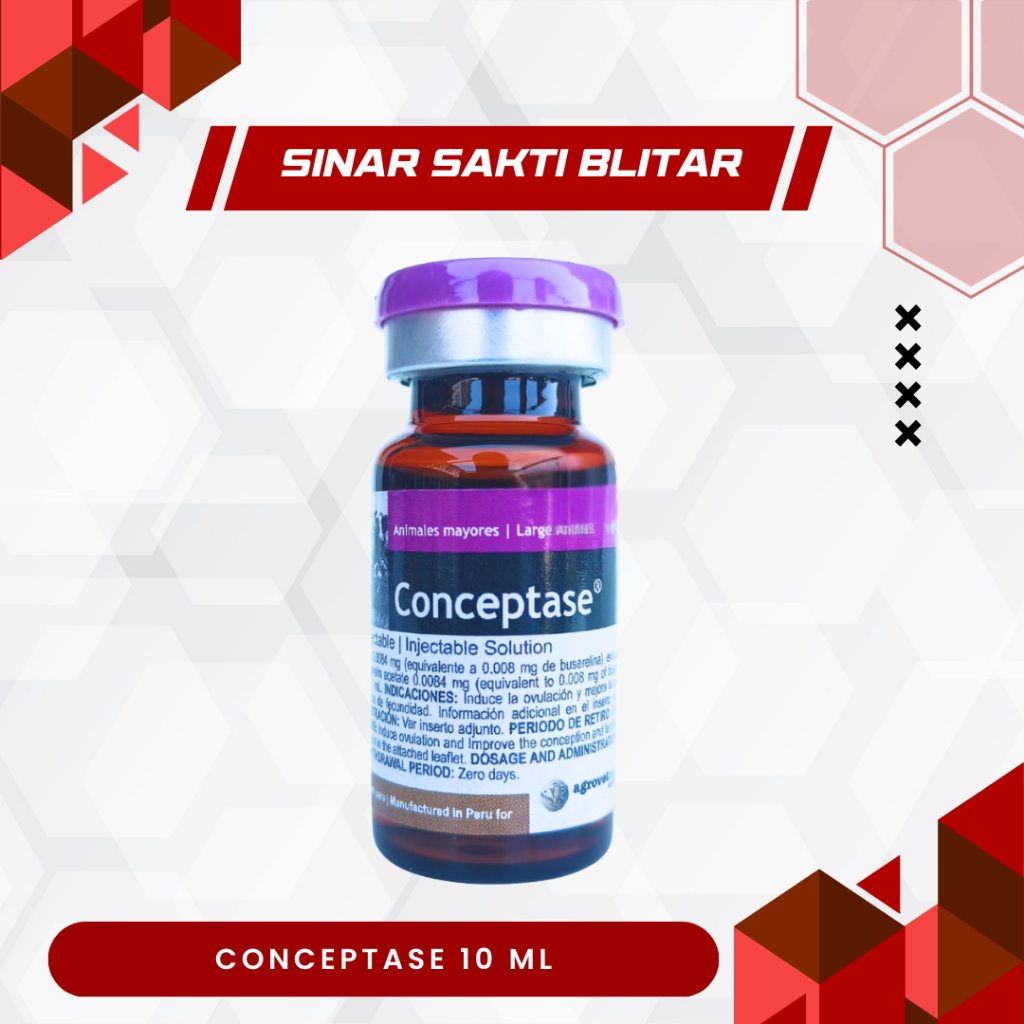 CONCEPTASE 10 ML AGROVET - Hormon kesuburan Gonadothrophine Hormon Gangguan Reproduksi Hewan (Busere