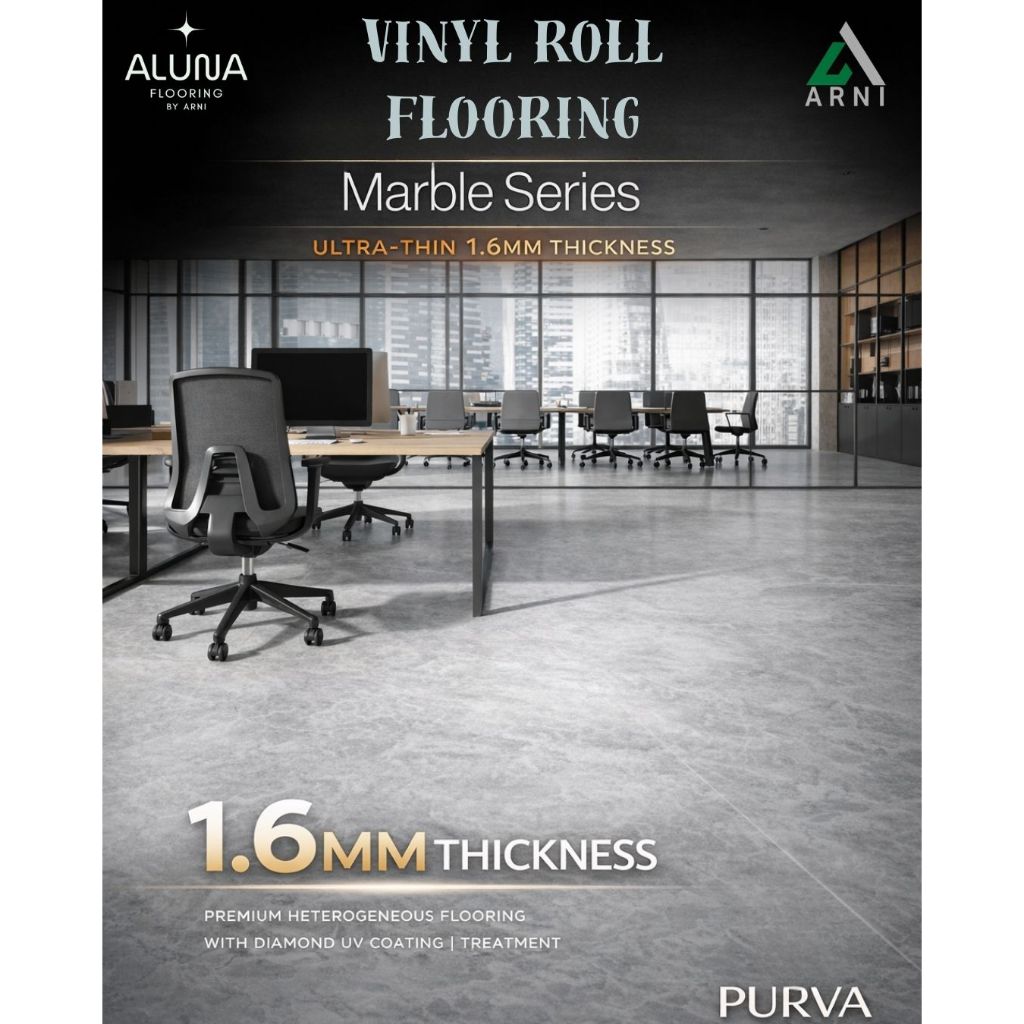 Vinyl Roll Purva Motif marbel Tebal 1,6mm | vinyl flooring motif wood | vinyl roll kualitas premium 