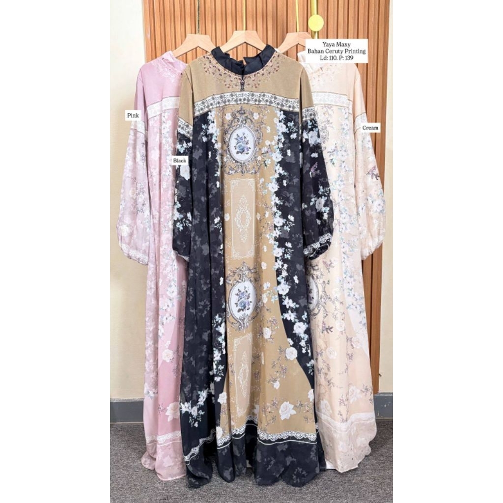 yaya maxy - bahan ceruty printing