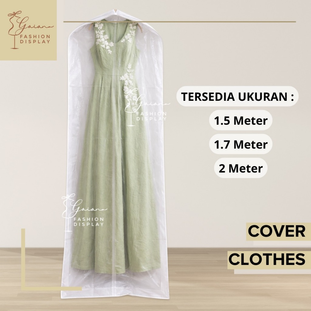 Cover Gaun Case Tas Cover Gaun Gamis Panjang Pelindung Gaun Dress Pengantin Cover Anti Air (BH)