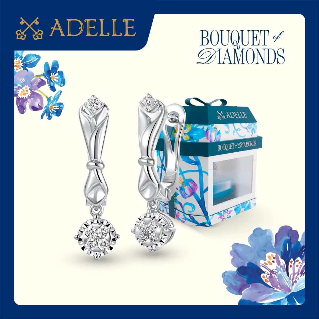 Adelle Jewellery – Fleurelle Earrings – Anting Berlian