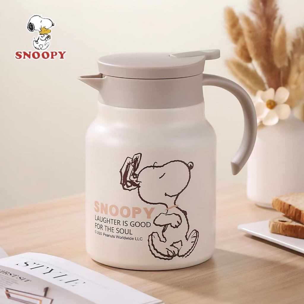 Titanium Tea Pot Snoopy Original Peanuts Insulated Teko Termos 1 Liter Tahan Panas Teko Teh Kopi Min