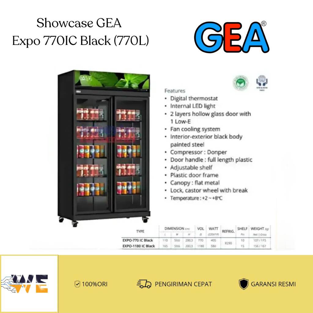 Showcase / Freezer GEA 2Pintu Expo-770IC, Expo-1000VFC