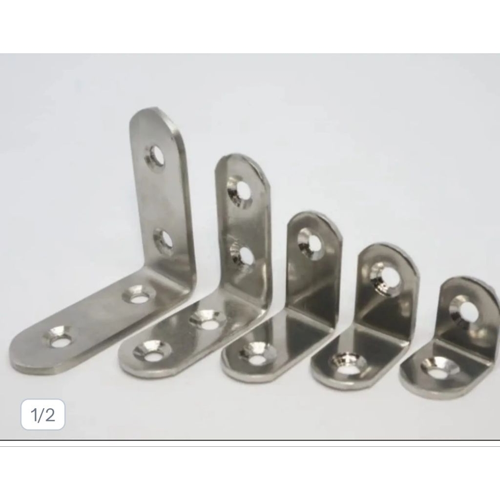 Plat Siku L Stainless 304 Penyangga Rak Lemari