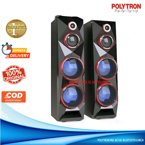 POLYTRON Speaker Aktif 8 inch PAS 8CF28 Bluetooth Karaoke USB Super Bass
