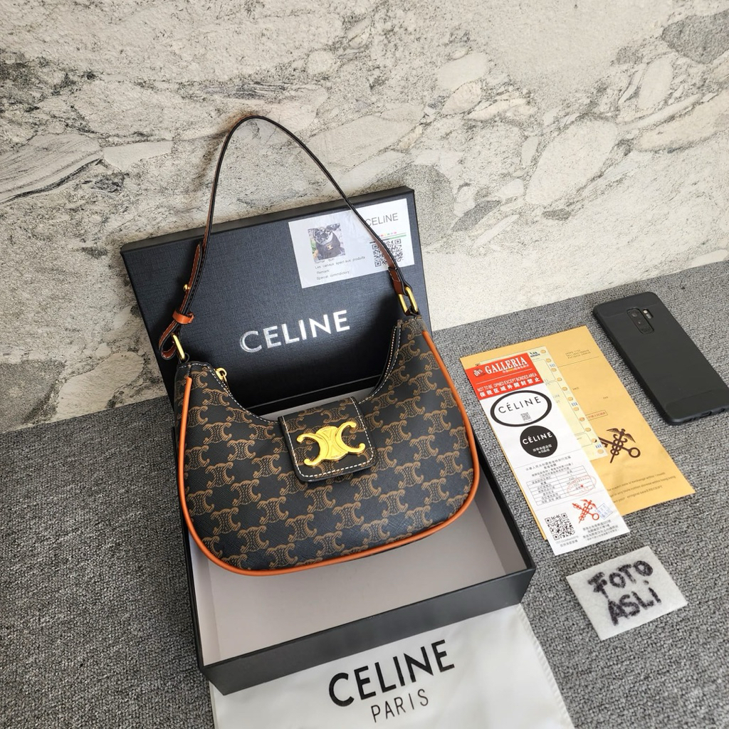 Tas Wanita Celine Ava Triomphe Bag Premium Shoulder Bag Import Free Box Dustbag Invoice