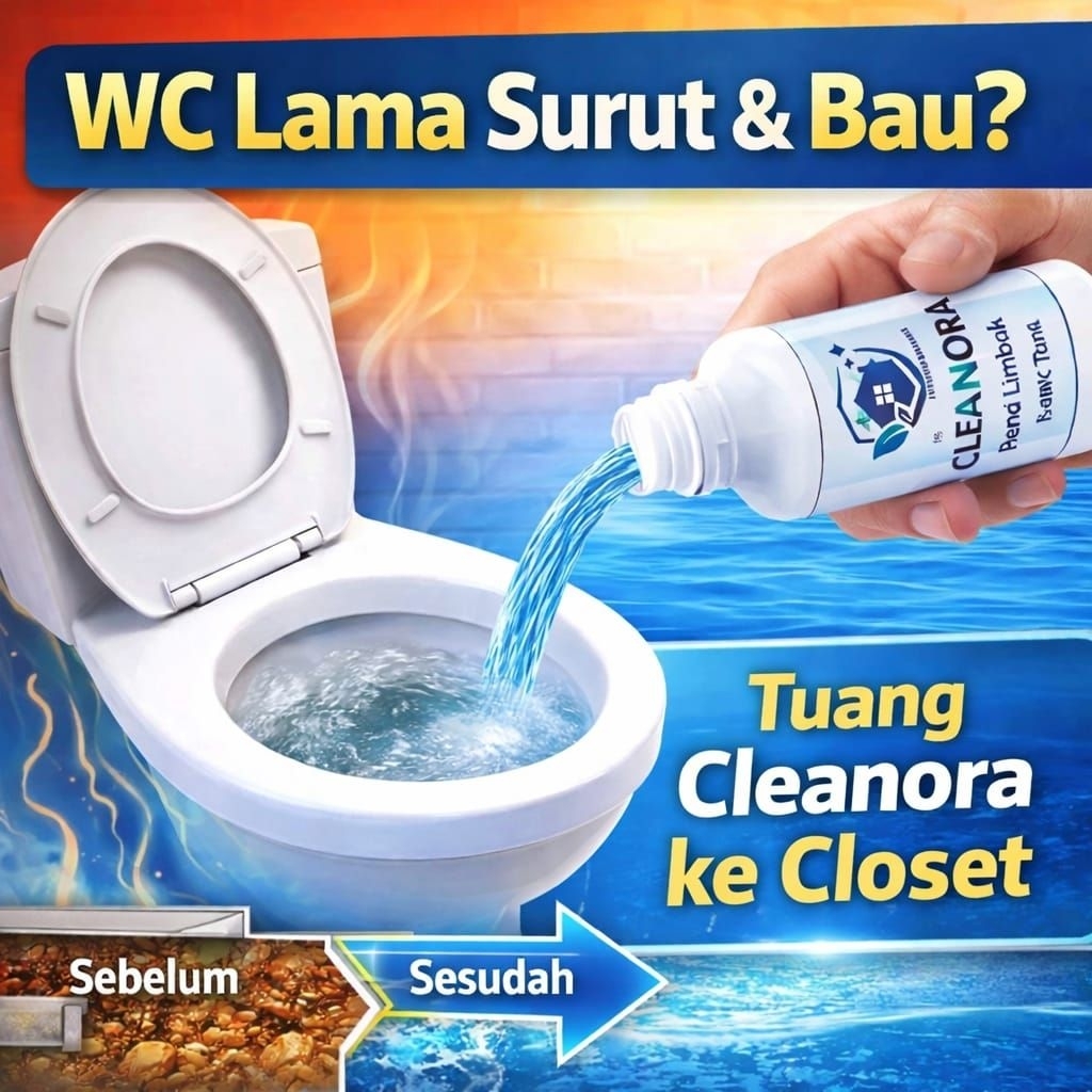 Cleanora Obat WC Lama Surut | Obat WC bau | Pengurai Septic Tank Bau | Cleanora Penghilang Bau Toile