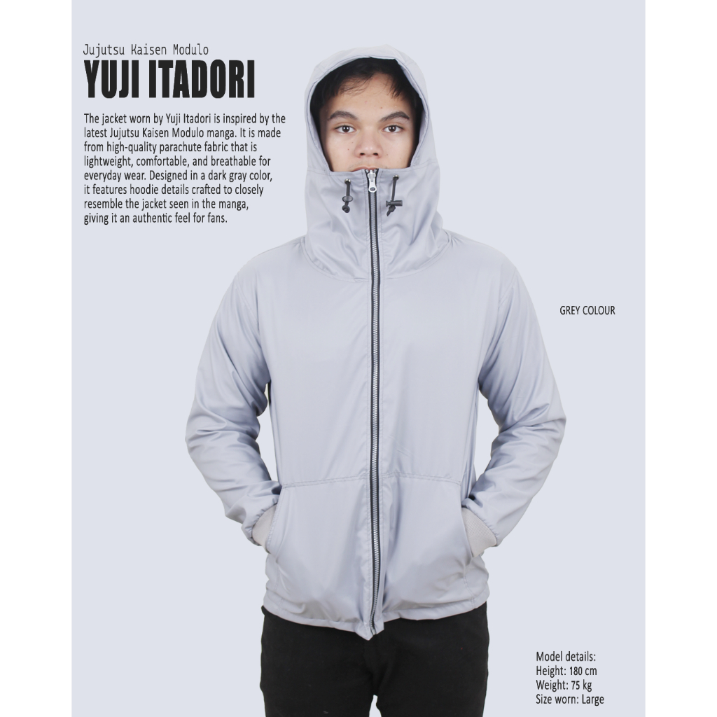 Yuji Itadori Jujutsu Kaisen Modulo Hoodie Jacket
