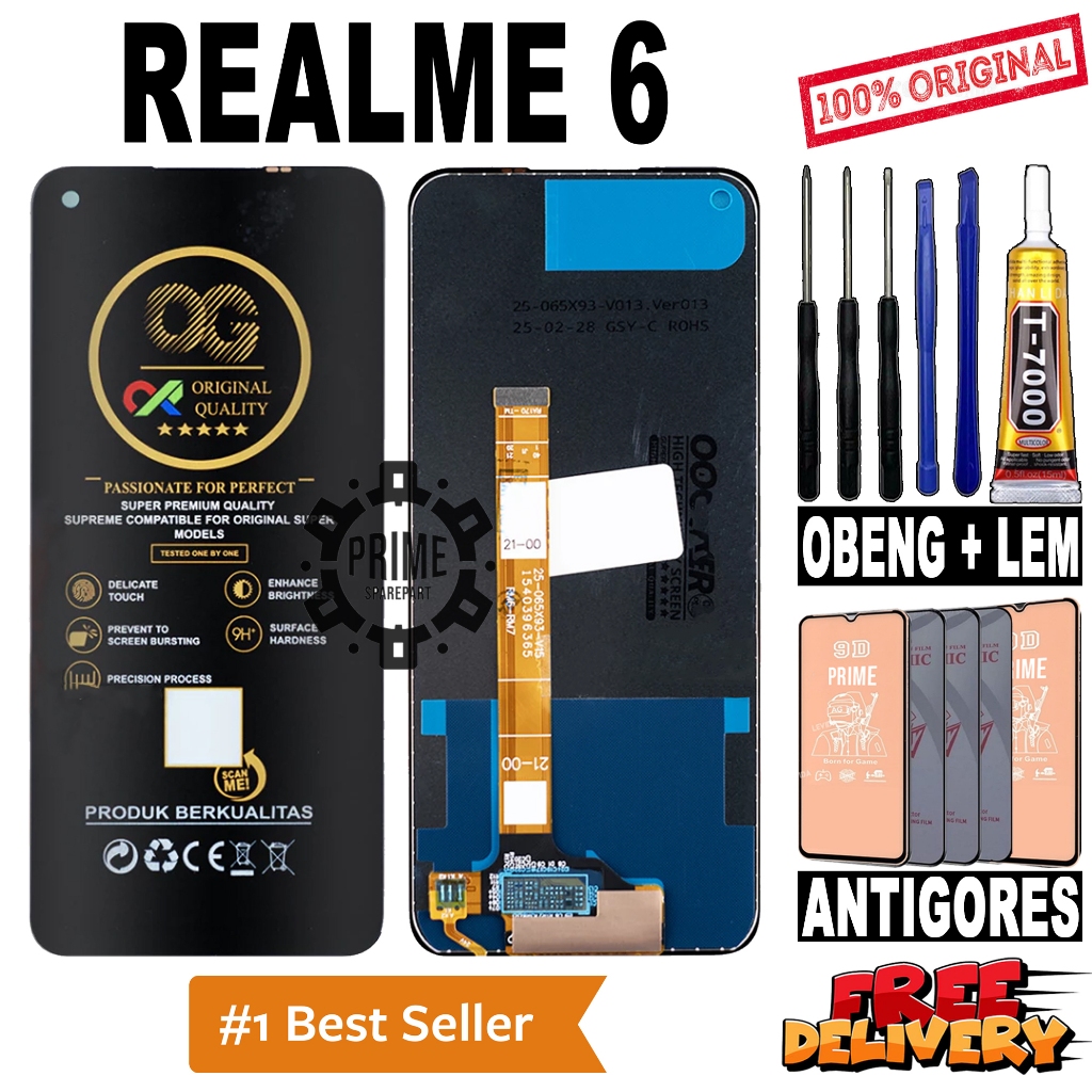 LCD TOUCHSCREEN REALME 6 ORIGINAL OEM LCD REALME 6 FULLSET