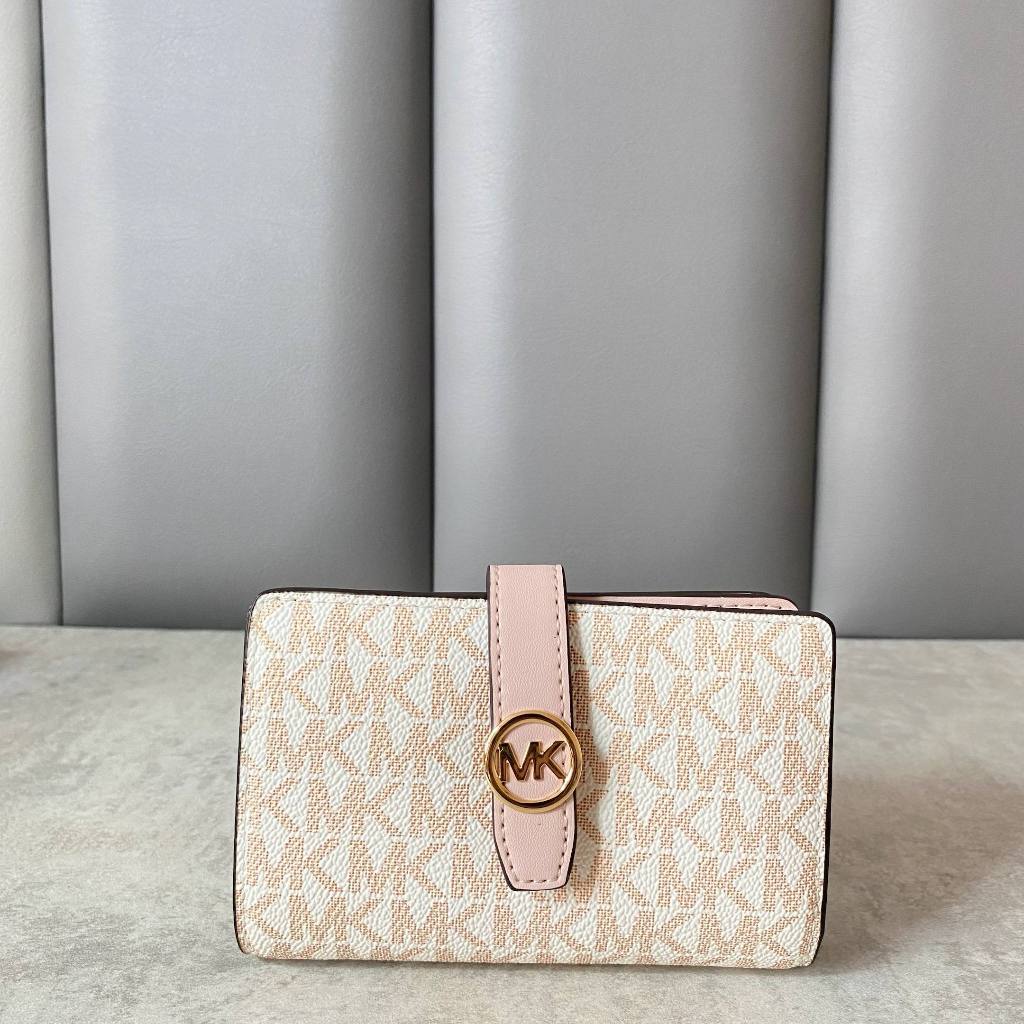 dompet lipat cewek loka012 michael kors  Medium Signature Logo ready