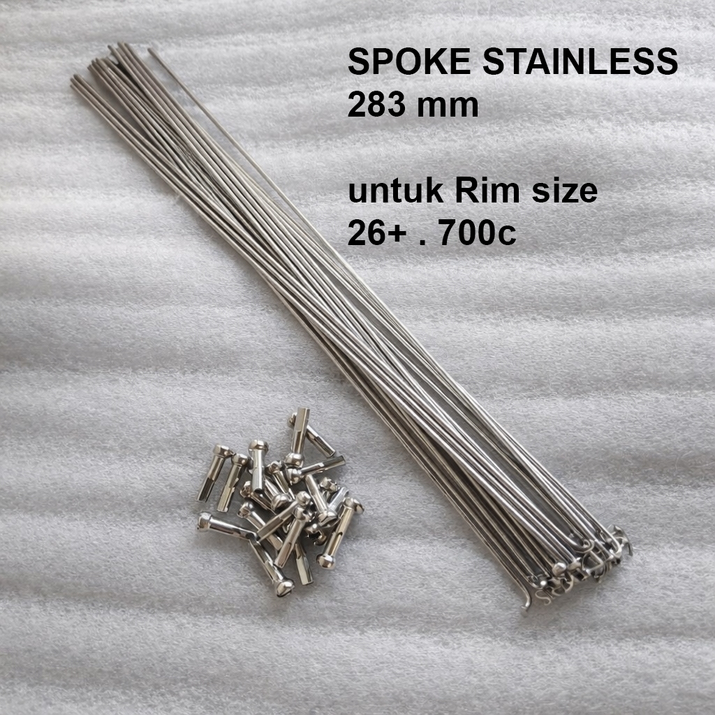 Spoke Jari Jari Ruji ARAYa STAINLESS 14G x 282 mm Sepeda CTB Jengki Fixie RB 26 x 1 3/8 26 x 1 3 8