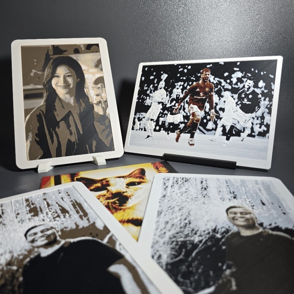 3D Art Panel Custom Photo A5 | Foto 3D Timbul | Pajangan Foto Unik | Custom Photo Desktop & Wall Dec