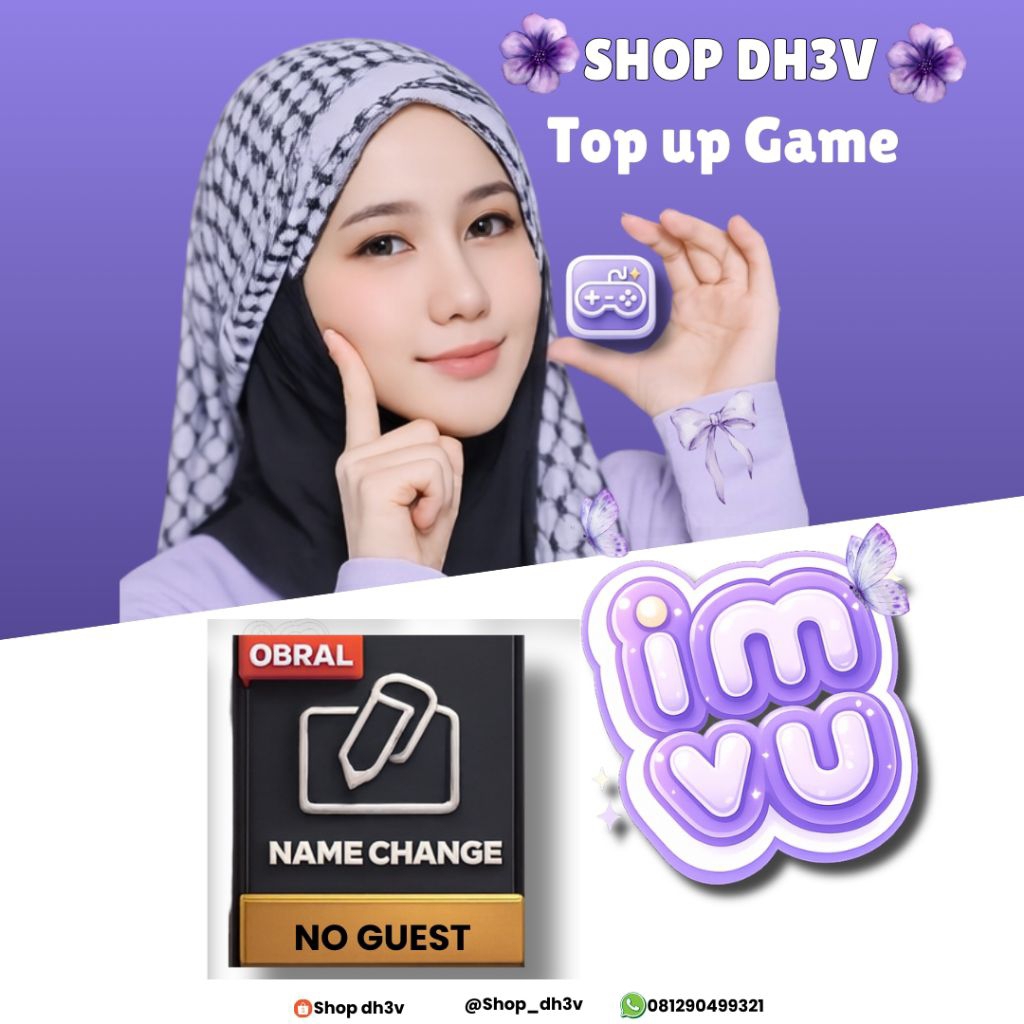 IMVU CN /GANTI NAMA ID Rp.165.000
