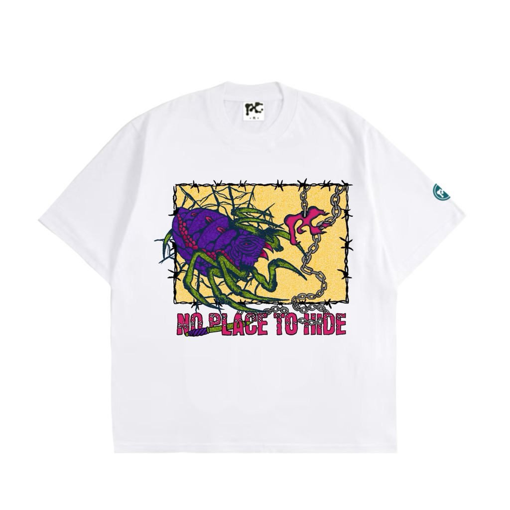 PC | No Place To Hide T-Shirt Boxy Oversize Fit Cotton Australia Coolbreeze 250gsm