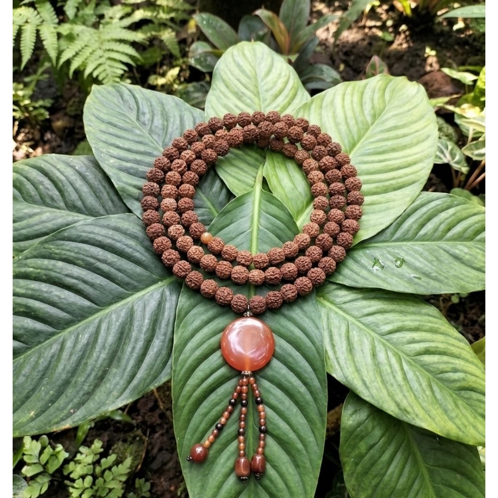 tasbih biji genitri sedang 100 butir