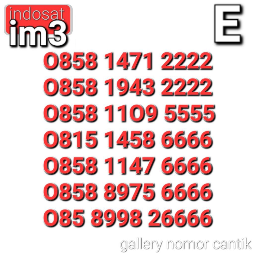 NOMOR CANTIK INDOSAT 5555 6666