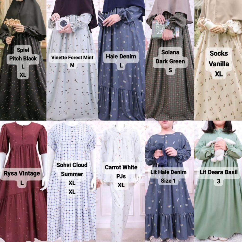 DITSY MARET | DITSY NIGHTGOWN | DITSY LITTLE | PAJAMAS | ISMIRIA GREY | MYREEN OLIVE BROWN | SHAALA 