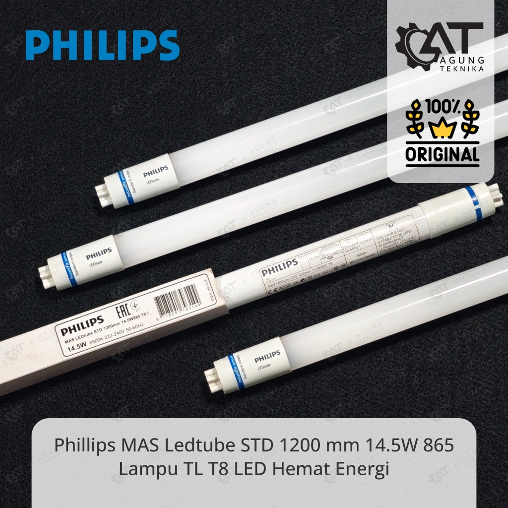 Philips MAS LEDtube STD 1200 mm 14.5 W 865 T8 Lampu TL LED Hemat Energi