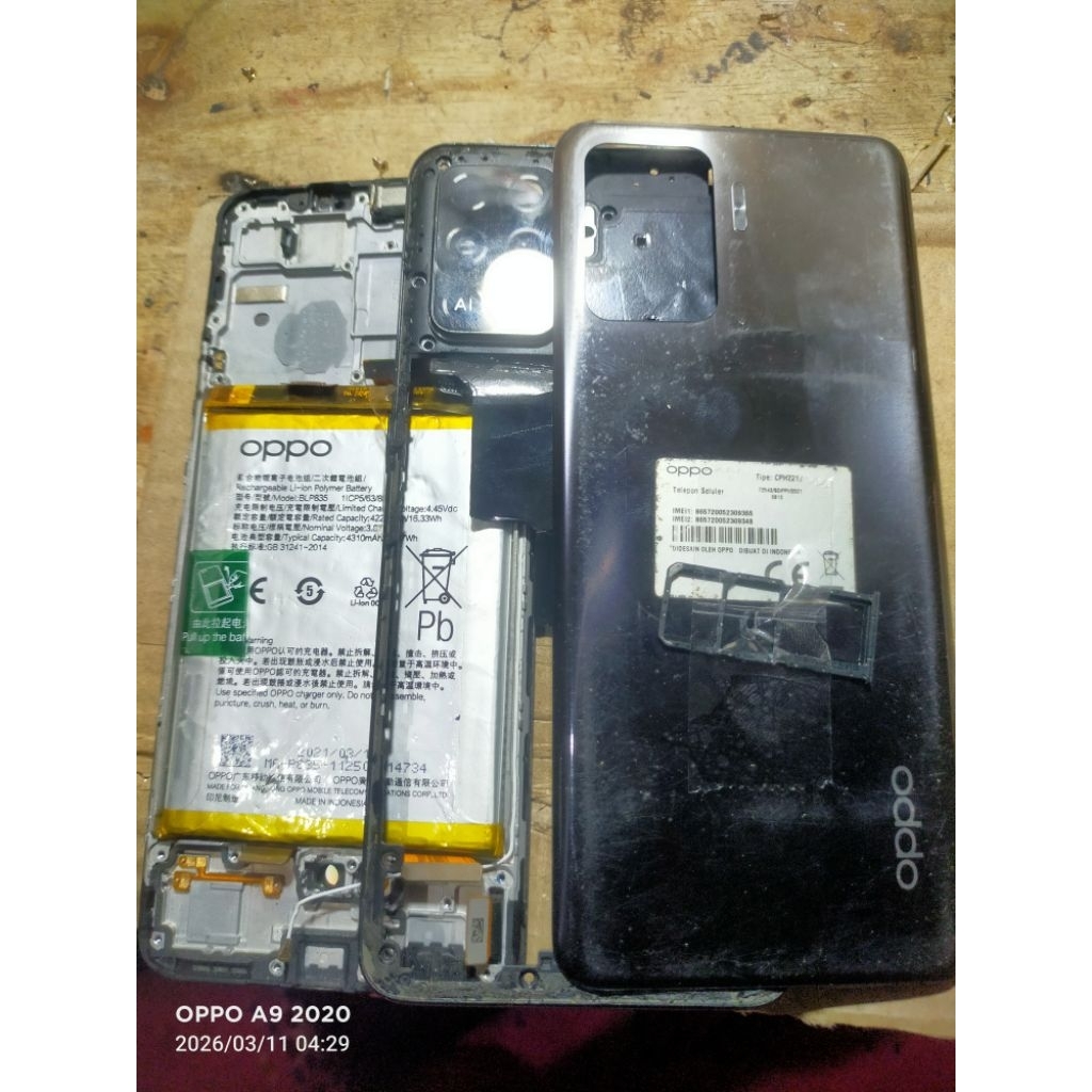 FRAME TATAKAN LCD _ BAZZEL OPPO RENO 5F ORIGINAL COPOTAN