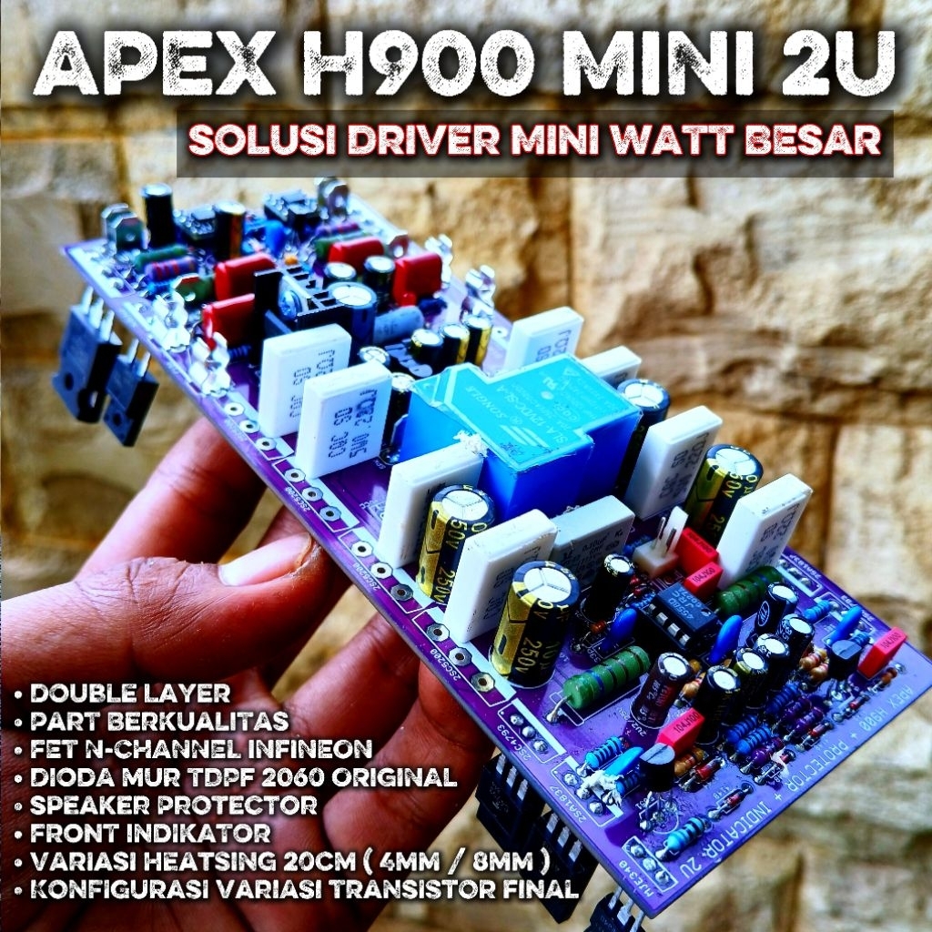 Driver Amp APEX H900 Class H Minion | H-TECH 2U | Double Layer