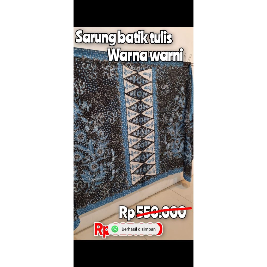 KAIN SARUNG BATIK TULIS LASEM, WARNA WARNI TBL