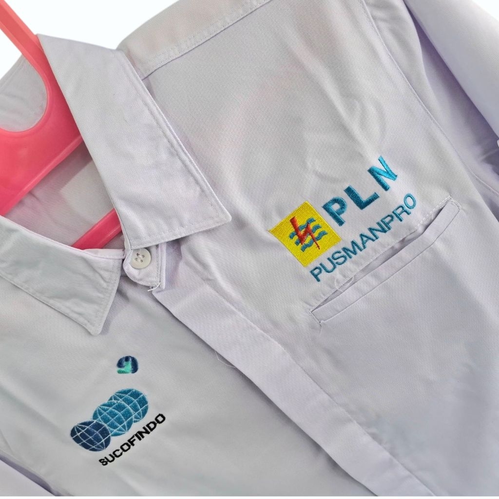 KEMEJA PLN PUSMANPRO, BAJU PLN PUSMANPRO , KEMEJA SUCOFINDO, BAJU SUCOFINDO, SERAGAM PLN PUSMANPRO S