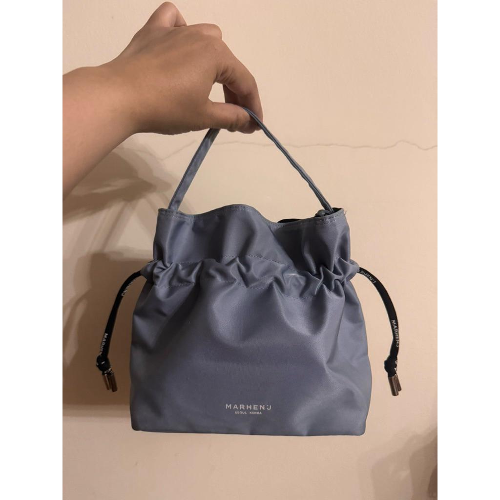 preloved tas marhen J biru ori