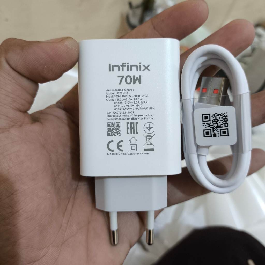 infinix Note 40 PRO Charger 70Watt Fastcharging Hyper Charger