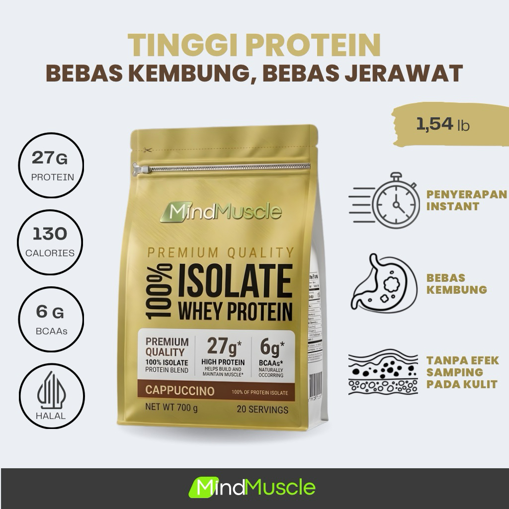 MindMuscle 100% Isolate Whey Protein - whey Protein / Suplemen / Gym