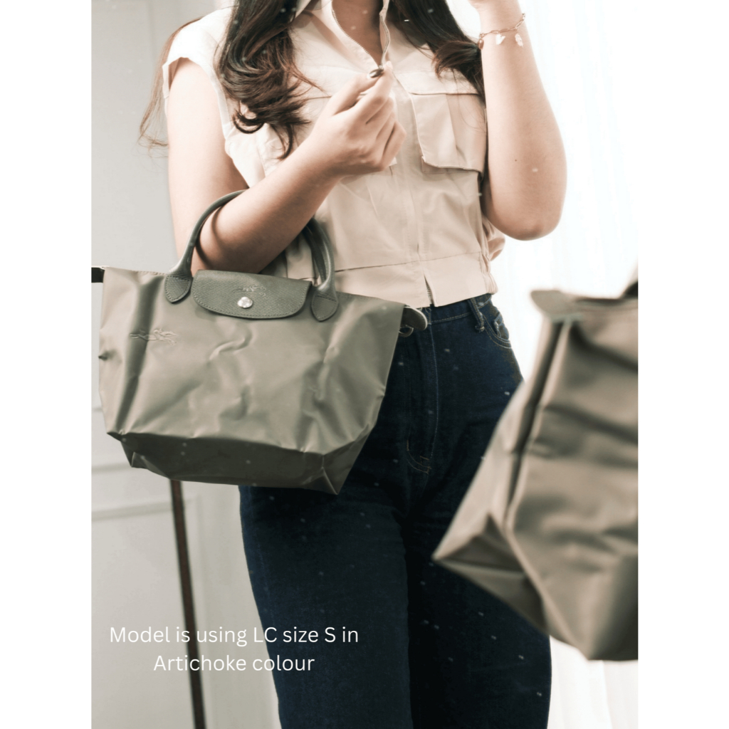 LC Foldable Nylon Tote Bag | Tas Lipat Wanita Premium | Travel & Work Bag | Size S